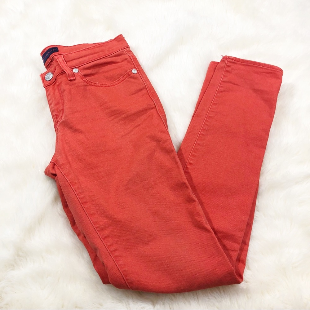 •Rock & Republic Orange Skinny Jeans•